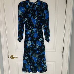 Black & Blue Floral Dress
